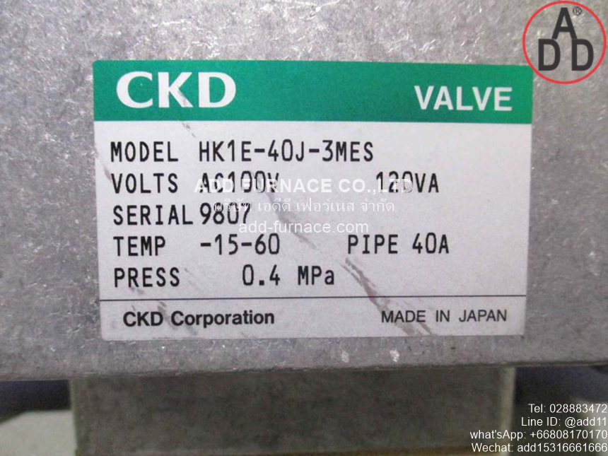 CKD MODEL HK1E-40J-3MES (1) 